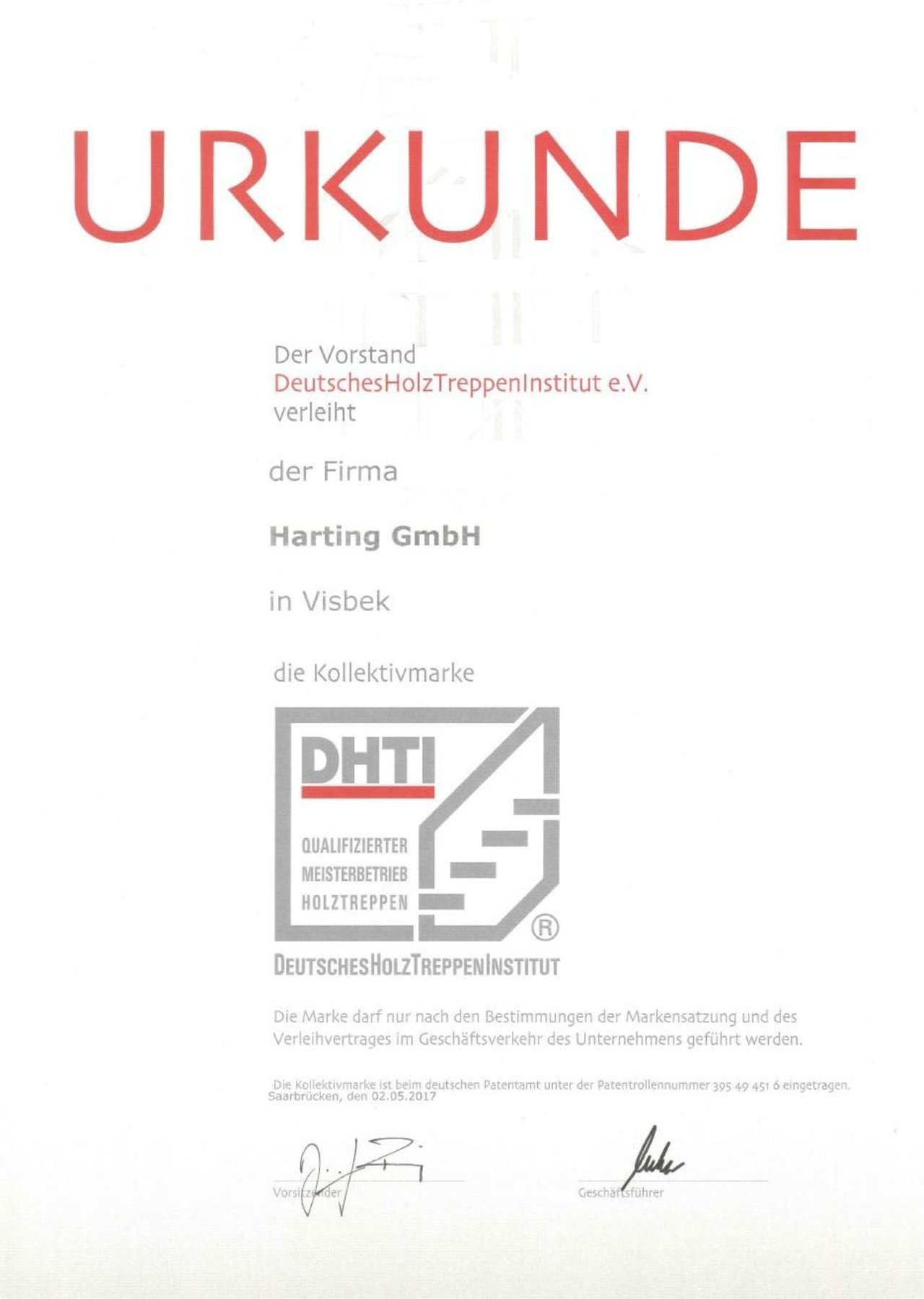 Wir stellen Treppen nach dem Regelwerk des DHTI her