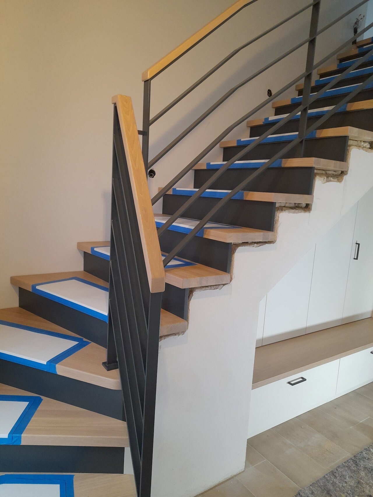 Betontreppe - schön verkleidet!
